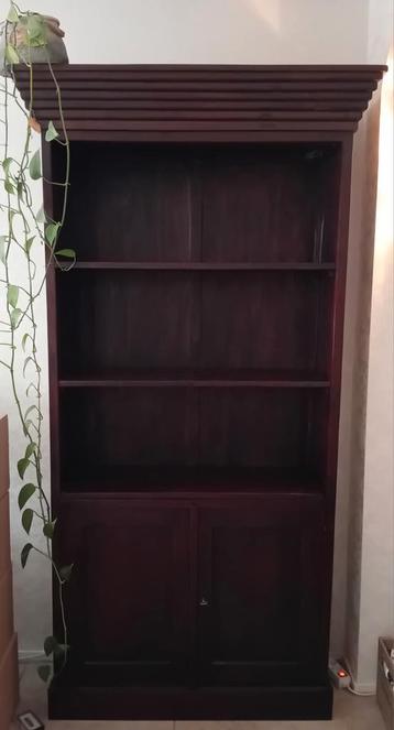 Koloniaal Teak Kabinet / Boekenkast - Grote Lijst beschikbaar voor biedingen