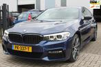 BMW 5-serie 520d Executive M Sport 190PK 20" HUD Camera Tops, Auto's, BMW, Automaat, Achterwielaandrijving, Euro 6, Blauw