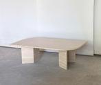 Vintage travertine “teadrop” coffeetable, 1980’s, Ophalen of Verzenden