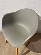 Kuipstoel beige zand taupe grijs houten frame, Huis en Inrichting, Stoelen, Overige kleuren, Zo goed als nieuw, Eén, Ophalen