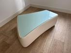 Leolux salontafel model Archipel Leer / Glas, Ophalen, 50 tot 75 cm, Zo goed als nieuw, Leolux