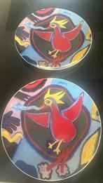 2 borden van Corneille de vuurvogel, Antiek en Kunst, Kunst | Designobjecten, Ophalen
