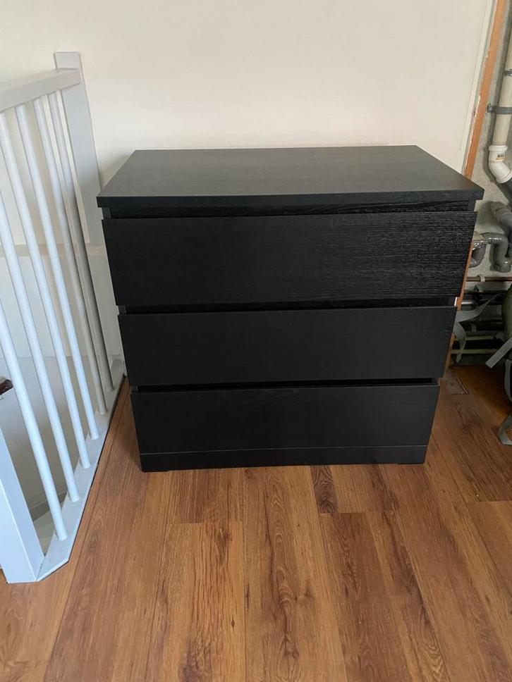 Ikea MALM ladekast - 3 lades, Huis en Inrichting, Kasten | Dressoirs, Gebruikt, 50 tot 100 cm, 50 tot 75 cm, Met lade(s), Overige materialen