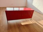 Rode metalen kast met deuren IKEA, Ophalen, Gebruikt, 25 tot 50 cm, 50 tot 100 cm