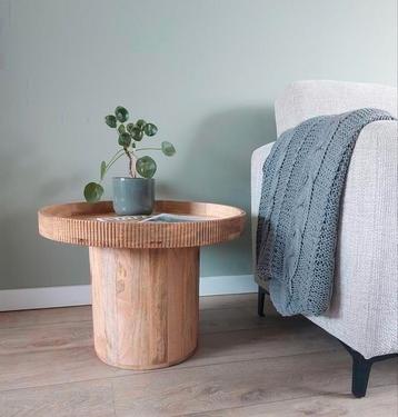 Bijzettafel hout Scandinavisch Table naturel wood D60 Nieuw beschikbaar voor biedingen
