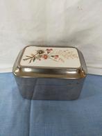 Antiek porselein gentiaan theebusje, zeldzaam model, Antiek en Kunst, Ophalen of Verzenden