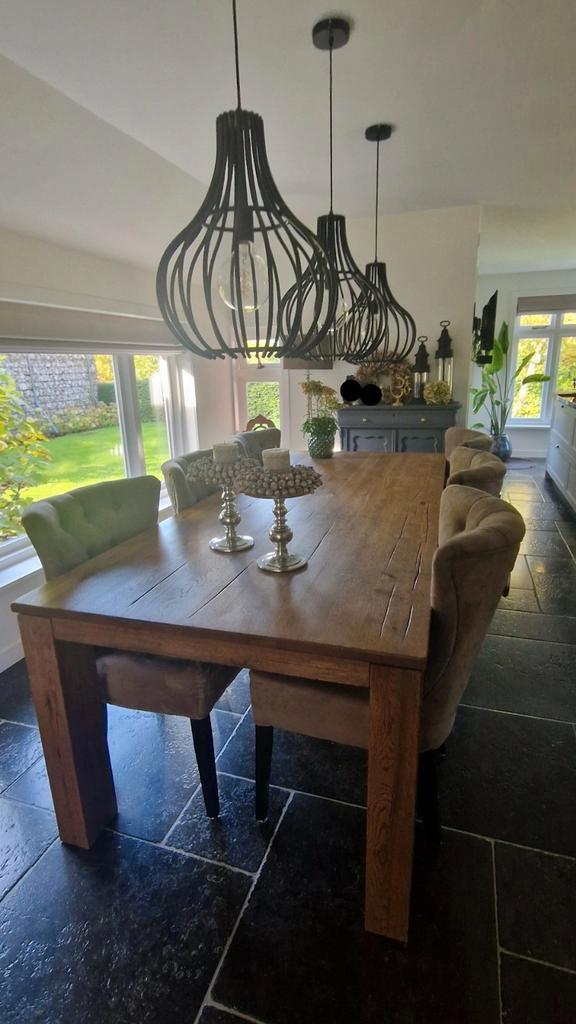 Massiefhouten Eetkamertafel - Ijtsema Meubels - 240x100, Huis en Inrichting, Tafels | Eettafels, 100 tot 150 cm, 200 cm of meer