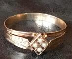 Gouden Ring met 4 kleine wilde Parels, Ophalen of Verzenden, Goud, Ring