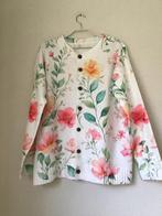 Nieuw Vest crème meerkleurig bloemmotief maat 2XL, Overige kleuren, Boetiek, Maat 46/48 (XL) of groter, Nieuw