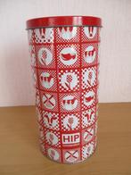 Beschuitblik - Hoog blik. Rood, Verzamelen, Blikken, Ophalen of Verzenden, Gebruikt, Beschuit, Overige merken