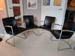Nomada kalfsleren design '90 stoelen, Huis en Inrichting, Stoelen, Ophalen, Jaren 90 modern, Gebruikt, Zwart