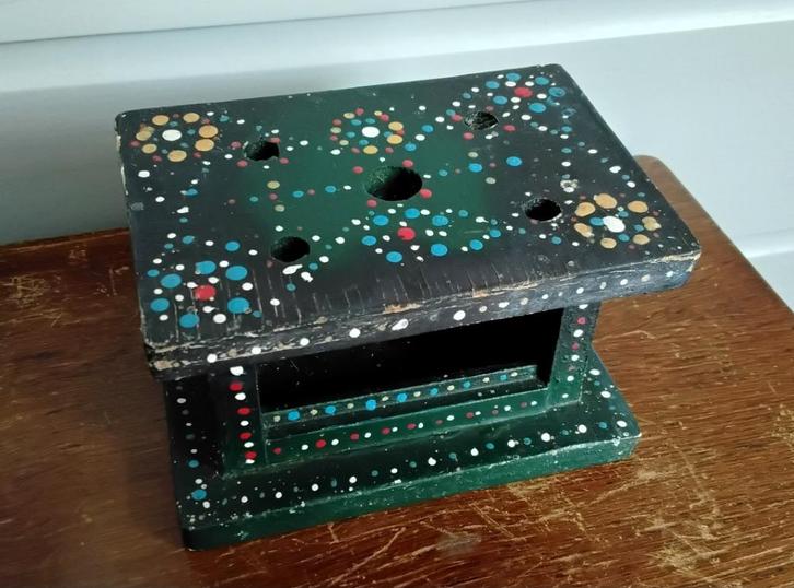 Vintage kleine stoof - stoofje - Staphorster stip - stipwerk, Antiek en Kunst, Curiosa en Brocante, Ophalen of Verzenden