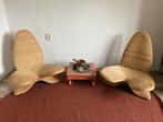 Meditatie stoeltjes en tafeltje, Huis en Inrichting, Ophalen, Riet of Rotan, Overige maten, Minder dan 75 cm
