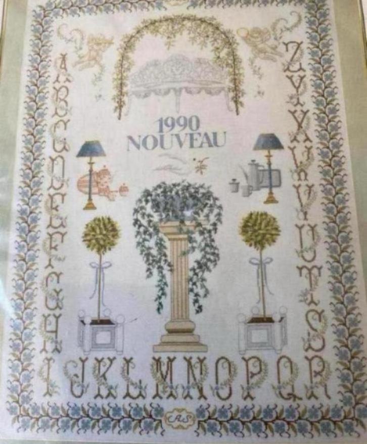 BORDUURPAKKET THEA GOUVERNEUR MERKLAP 1990 NOUVEAU, Hobby en Vrije tijd, Borduren en Borduurmachines, Nieuw, Borduurpakket, Handborduren