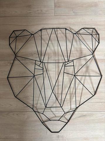 Metalen wanddecoratie memobord panter zwart beschikbaar voor biedingen