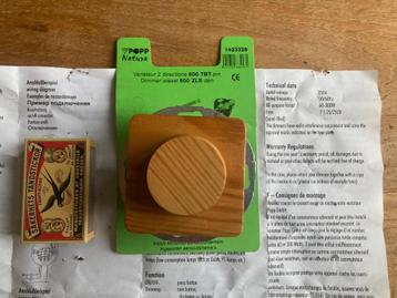 Vintage houten dimmer voor ouderwetse gloeilamp Popp Natura beschikbaar voor biedingen