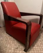 Rode leren fauteuil - Hugues Chevalier, model Ying, Antiek en Kunst, Ophalen