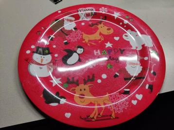 Kerstbord met vrolijke figuren beschikbaar voor biedingen