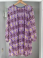 A-lijn plissé jurk met print maat xl (lila/paars), Ophalen of Verzenden, Zo goed als nieuw, Maat 46/48 (XL) of groter, Paars
