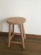 Houten melkkruk, kruk met 4 poten, plantentafel, Ophalen, Gebruikt, Hout