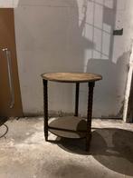 Antieke bijzettafel, Huis en Inrichting, Tafels | Bijzettafels, Minder dan 55 cm, Gebruikt, Rond, Ophalen