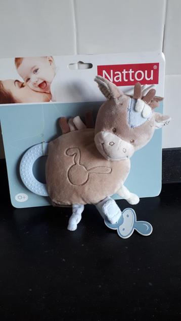 Nattou paardje met bijtring en speenhouder / NIEUW beschikbaar voor biedingen