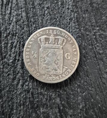 0.5 gulden 1850 W3 replicaverzamelmunt beschikbaar voor biedingen