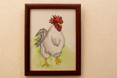 een prent van een Haan 39412, Verzamelen, Ansichtkaarten | Dieren, Ongelopen, Voor 1920, Vogel, Ophalen of Verzenden