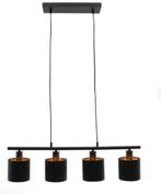 Hanglamp zwart/goud Olucia serie Koga, Ophalen of Verzenden, Zo goed als nieuw, Stof, 75 cm of meer