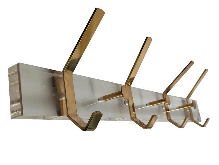 Geweldige vintage hollywood regency lucite messing kapstok, Huis en Inrichting, Woonaccessoires | Kapstokken, Gebruikt, Wandkapstok