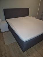 Ikea boxspring 180x200cm inclusief hoofdbord - antraciet, Ophalen, Gebruikt, Tweepersoons, 180 cm