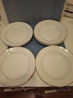 Fontebasso Treviso - 4 diepe & 4 dinerborden  gouden randjes, Antiek en Kunst, Antiek | Servies los, Ophalen of Verzenden