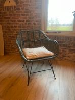 Groene Rotan Kuipstoel, Ophalen, Zo goed als nieuw, Riet of Rotan, Eén
