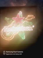 Mooie Heineken verlichting met gitaar, Verzamelen, Biermerken, Ophalen of Verzenden, Zo goed als nieuw, Reclamebord, Plaat of Schild