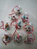Glazen kerstballen, opengewerkt met leuke kerstiguren, Diversen, Kerst, Ophalen of Verzenden, Zo goed als nieuw