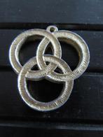 Trouw Vriendschap en Liefde goudkleurige hanger, Verzenden, Gebruikt, Zilver, Overige materialen