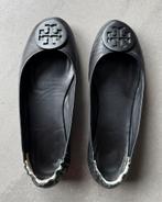 Tory Burch Minnie Travel Ballet + logo zwart leder maat 38, Kleding | Dames, Zwart, Tory Burch, Gedragen, Ballerina's