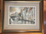 aquarel van Johny de Witte, Antiek en Kunst, Kunst | Schilderijen | Klassiek, Ophalen of Verzenden