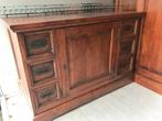 TEAK DRESSOIR TV-MEUBEL - lage kast met CD / DVD lades, Ophalen, Gebruikt, 100 tot 150 cm, Wilms
