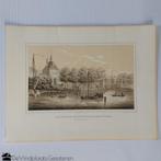 Antieke koffieprent Gouda Rotterdammerpoort, Antiek en Kunst, Ophalen of Verzenden