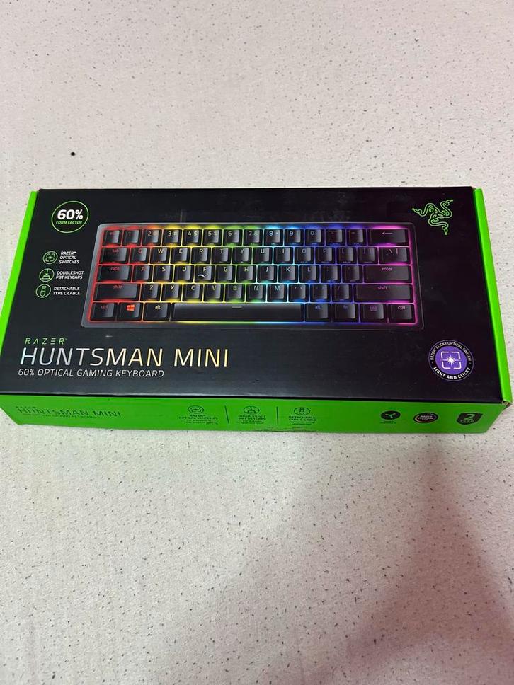 Razer Huntsman Mini - Gaming Toetsenbord, Computers en Software, Toetsenborden, Nieuw, Qwerty, Bedraad, Gaming toetsenbord, Ophalen of Verzenden