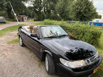 Saab 9-3 2.0 T Cabrio 2003 Zwart, Anniversary ed, ZGOH beschikbaar voor biedingen
