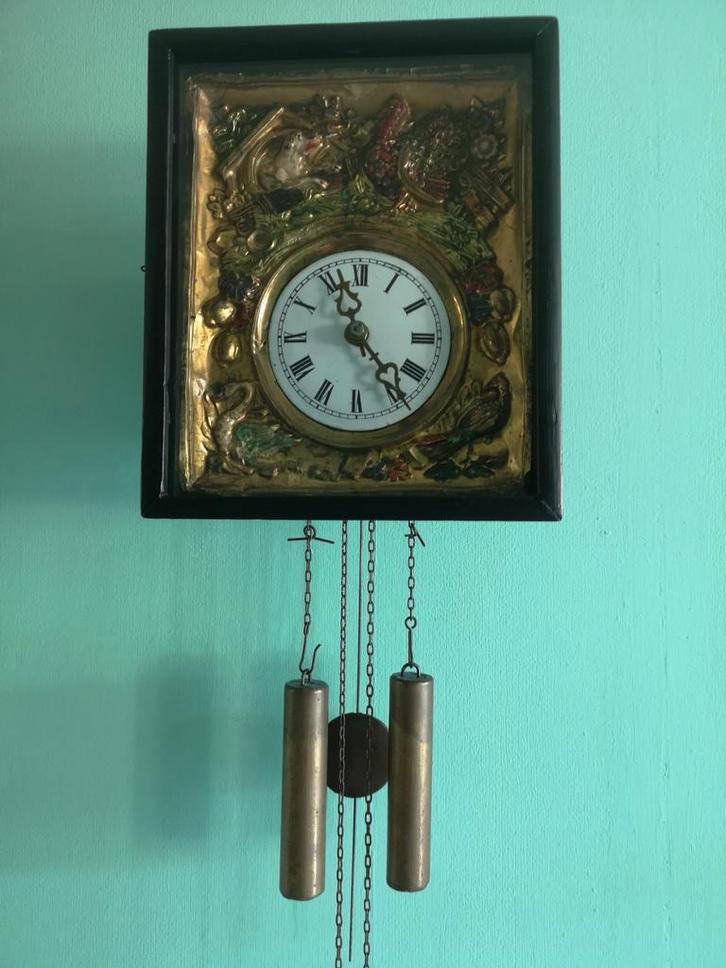 Antieke Zwarte Woud Schilderijklok, Antiek en Kunst, Antiek | Klokken, Ophalen of Verzenden