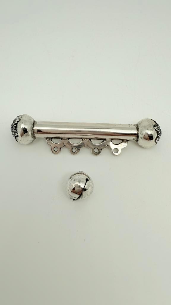 Antiek Hollands zilveren incomplete babyrammelaar: 1814-1906, Antiek en Kunst, Antiek | Goud en Zilver, Zilver, Verzenden