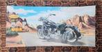 70x33 cm Harley Davidson Art Print Harley on Route 66, Verzamelen, Ophalen of Verzenden