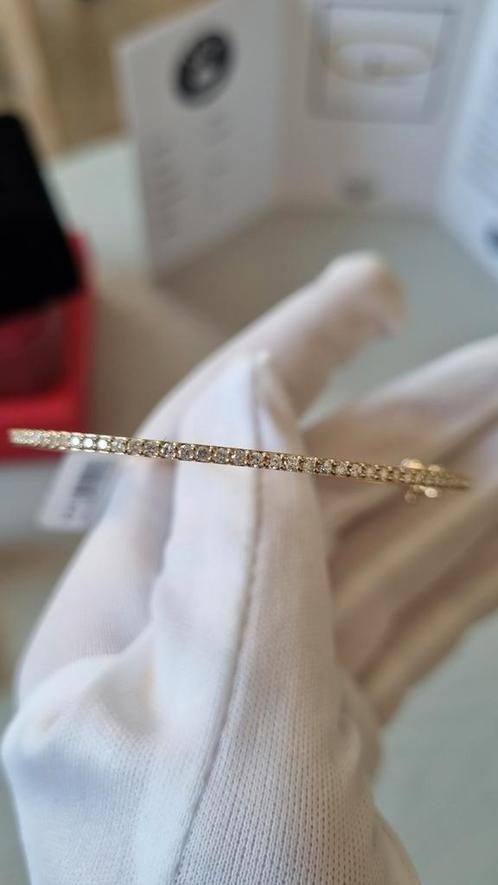 Exclusieve 14-karaats Geelgouden armband met diamanten, Sieraden, Tassen en Uiterlijk, Armbanden, Nieuw, Goud, Goud, Met edelsteen