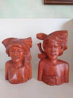 Mooi Balinees bruidspaar/ houtsnijwerk/ jaren '60, Antiek en Kunst, Kunst | Beelden en Houtsnijwerken, Ophalen of Verzenden