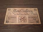 Zeldzame variant biljet 10 gulden Lieftinck 1945 groot s.nr., Ophalen of Verzenden, 10 gulden