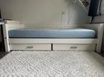 1-persoons bed + lades + lattenbodem, Ophalen, 90 cm, Eenpersoons, Wit