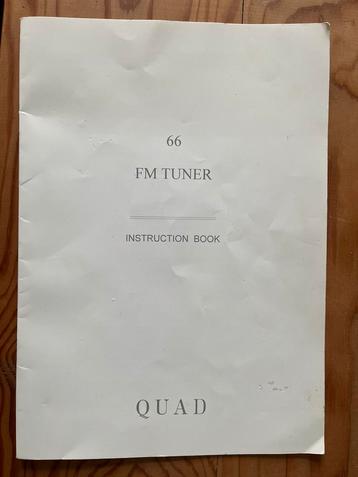 Quad 66 FM Tuner manual origineel
